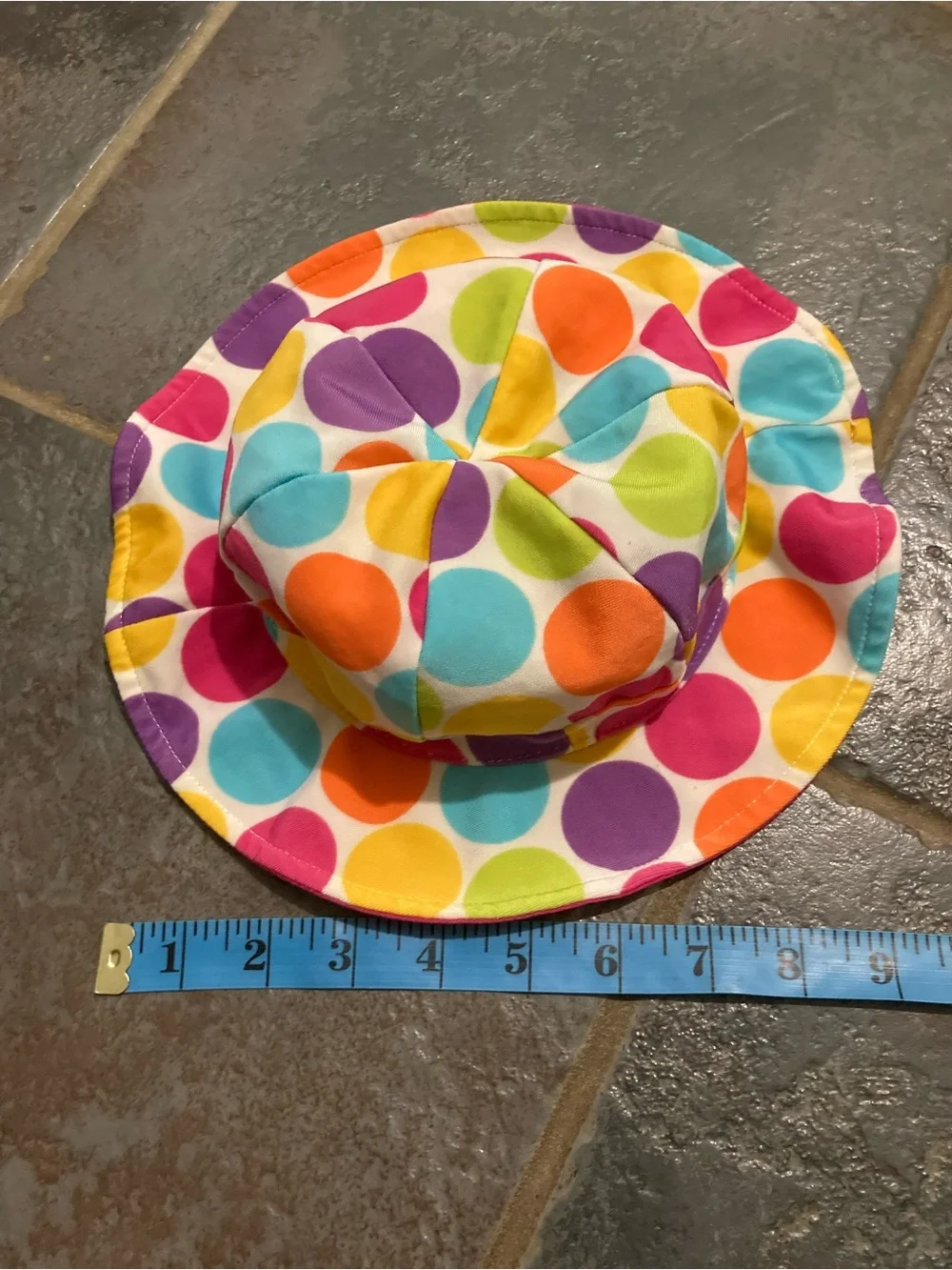 Vintage Koala Kids Colorful Polka Dot Bucket Hat - Multi Girls Size 18/24 Months